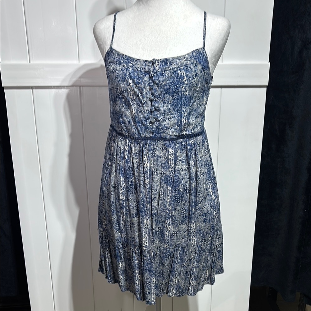 NWT Francesca Blue Rain blue/cream midi dress